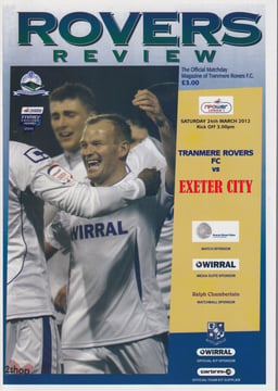 Tranmere Rovers v Exeter City Match Programme 2012-03-24